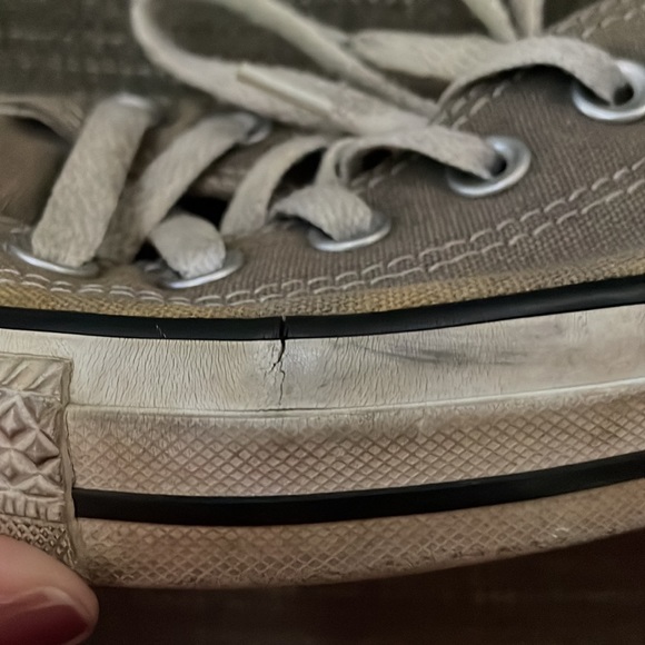 Grey Converse Low Top Size 8 - Picture 7 of 10